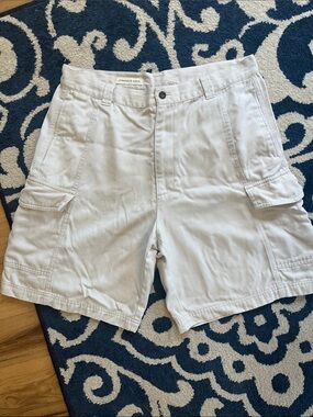 Preswick & Moore Comfy Men's Cargo Shorts in Beige size 34
